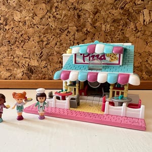 Polly Pocket 1993 Polly’s Pizza Place | Light Works | Made by Bluebird Toys | Miniature Compact Dollhouse | Adult Collector Toys