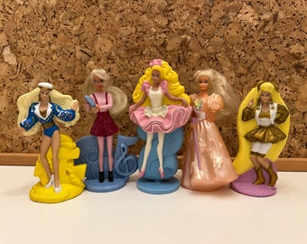 Vintage Barbie McDonalds Figures | Lot of 5 Pieces from 1993 and 1995 | Lovely Bundle of Toys
