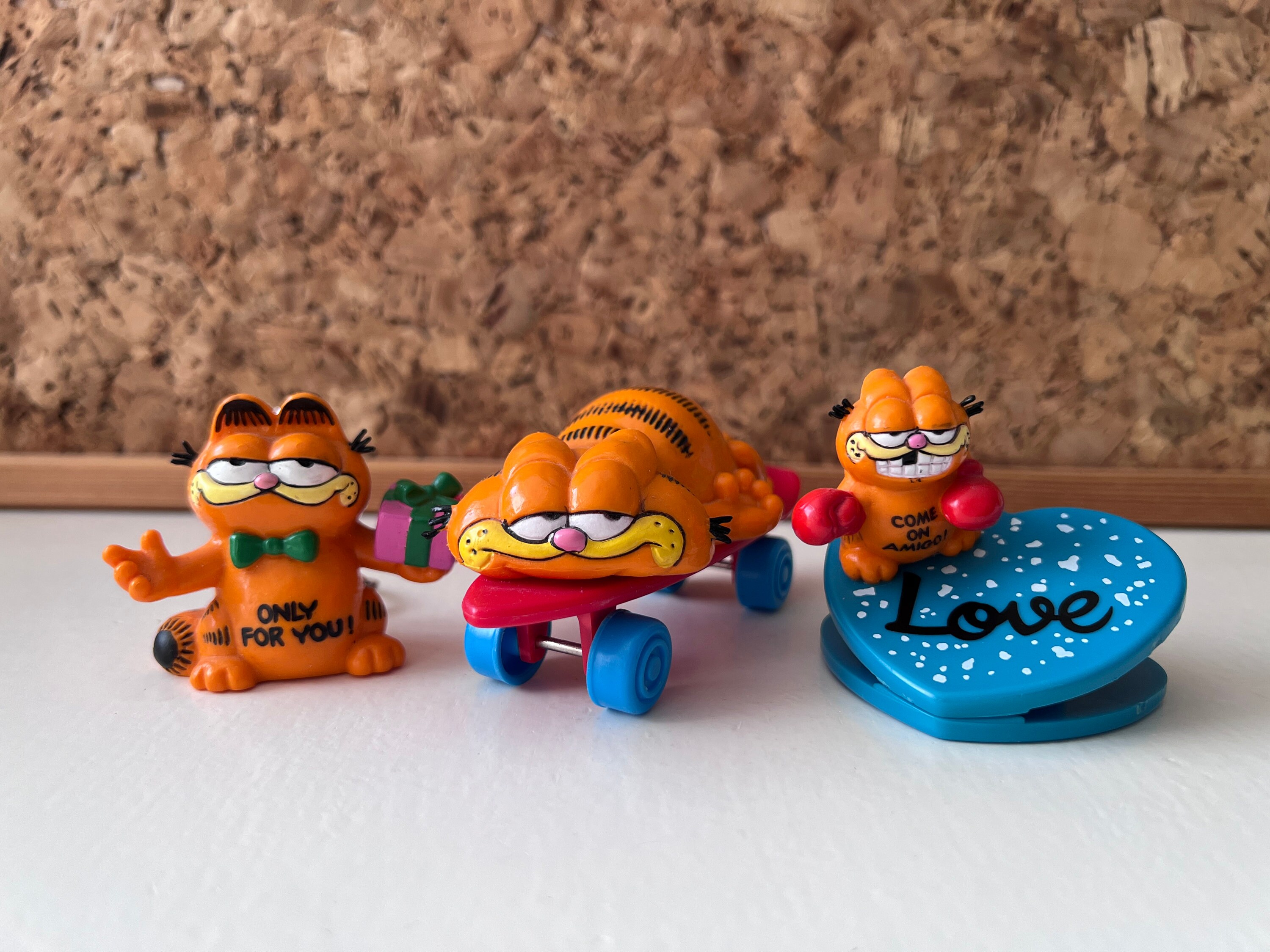 Garfield Bully | Lot of 3 Figurine Pvc | Collectible Vintage Toy