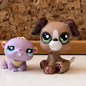 LPS Boxer #2351 & Gerbil #2350 | Littlest Pet Shop | Authentic Pets