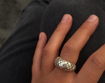 スネークスキン シルバーリング