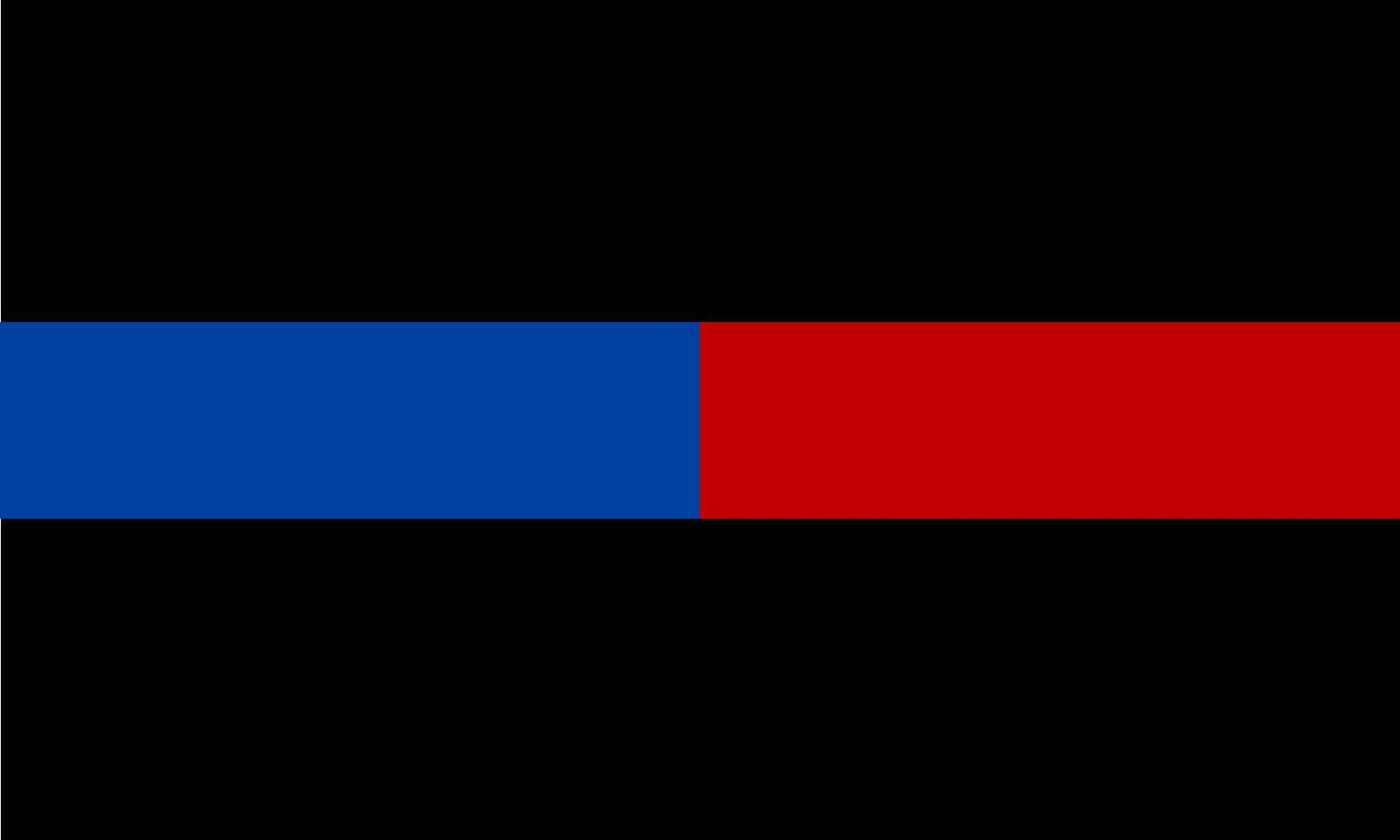 Thin Blue Line Half Blue Half Red Exterior window Decal Etsy