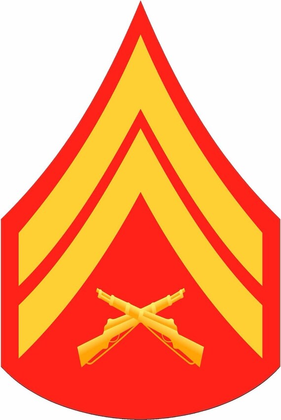 E-8 First Sergeant Insignia Sticker Self Adhesive Vinyl usmc marine corps