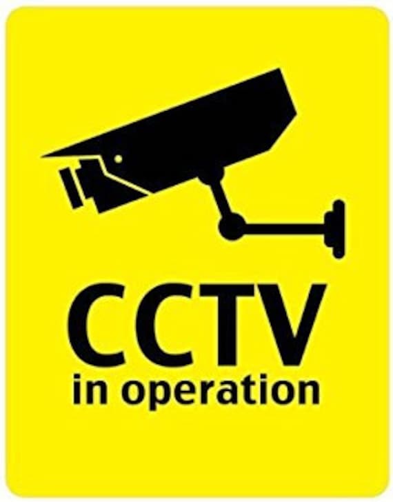 50mm x 70mm Pack of 6 CCTV in Operation Sign Sticker Security MISC11