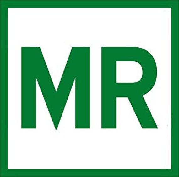Green Mr Sticker Mri Safe Green Business Decal Etsy