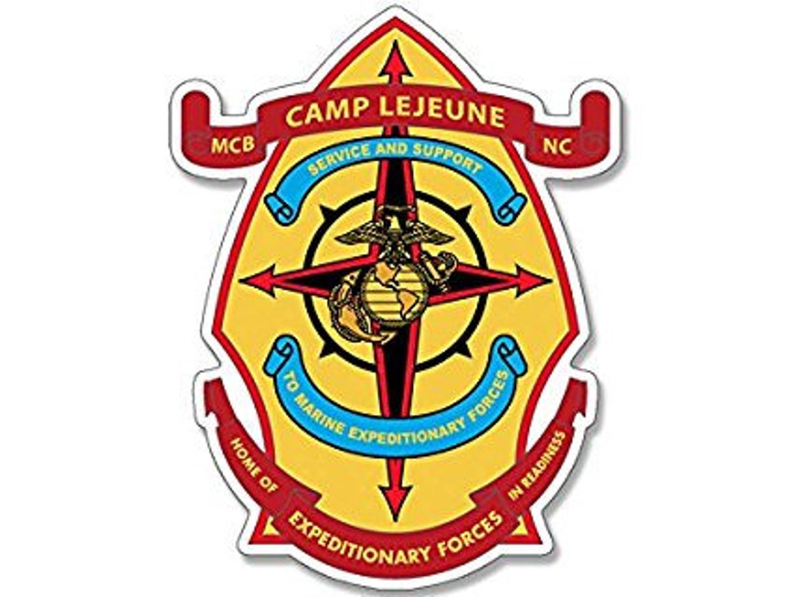 Camp Lejeune NC Seal Shaped Sticker usmc marines base decal Etsy