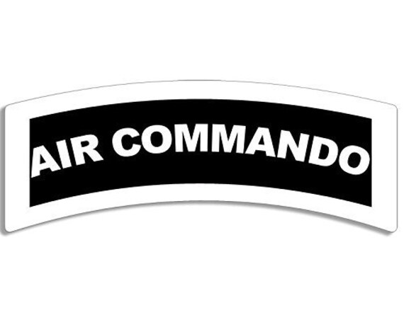 Black White Air Commando Tab Shaped Sticker Army Military Etsy