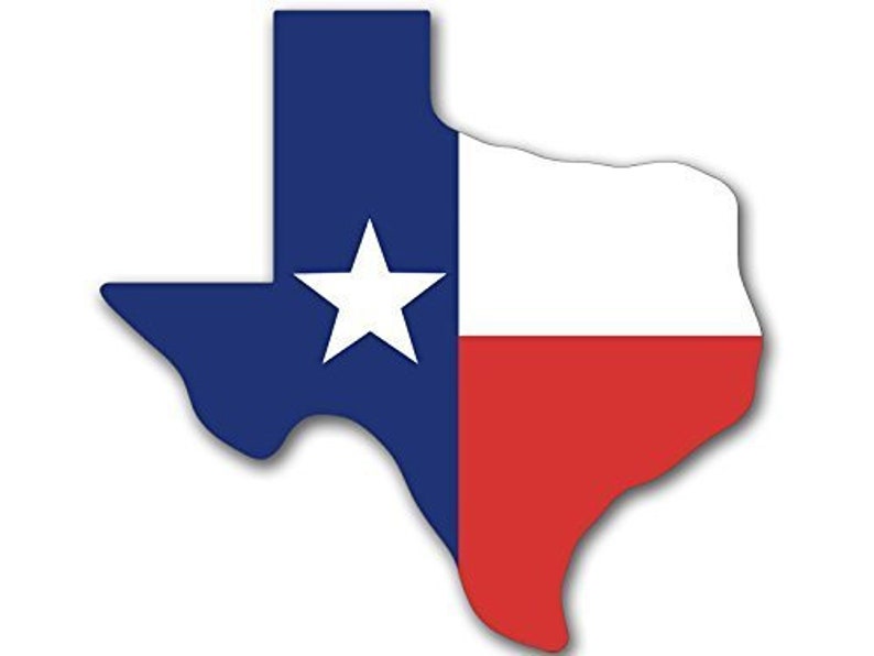 Texas Shaped Texas Flag Sticker Bumper Tx Car Texan Decal image 0