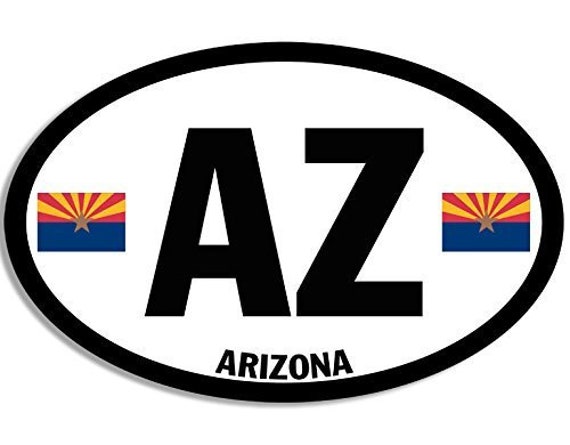 ; State Bumper Sticker Oval Arizona