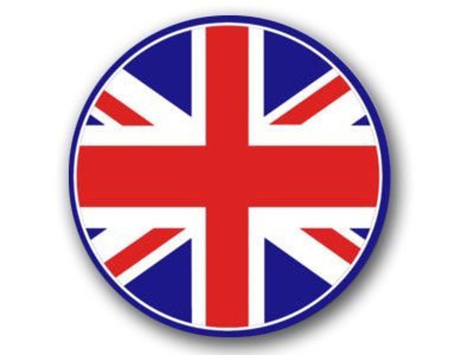 ROUND Union Jack Flag Sticker UK British Etsy