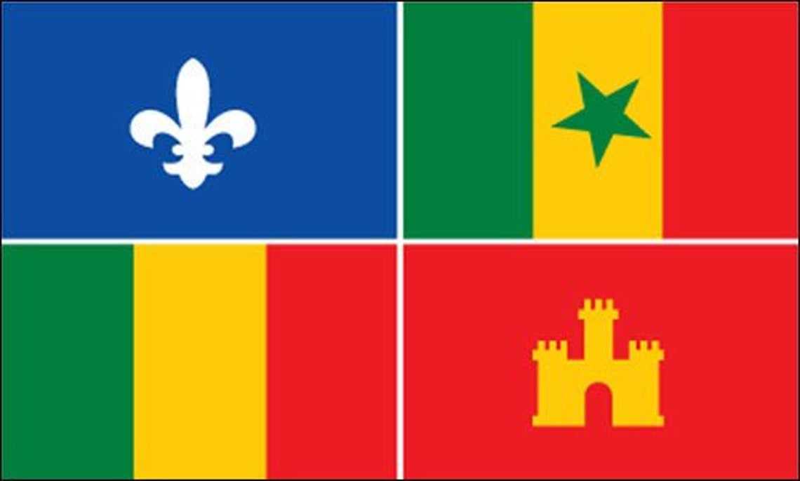Creole Flag Sticker Louisiana Cajun Orleans Decal Etsy
