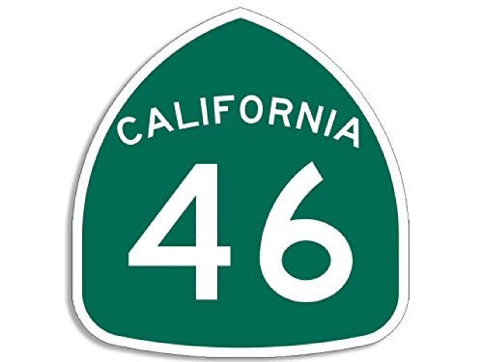 California Highway 46 Sign Shaped Sticker Decal Travel Ca Etsy