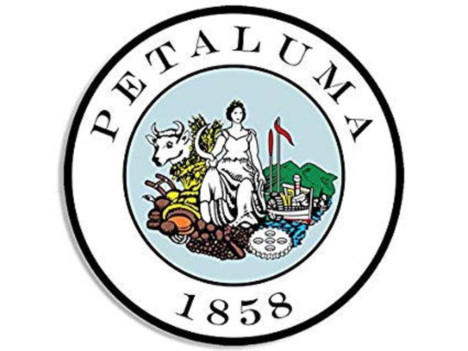 ROUND City of Petaluma California Seal Sticker ca decal Etsy