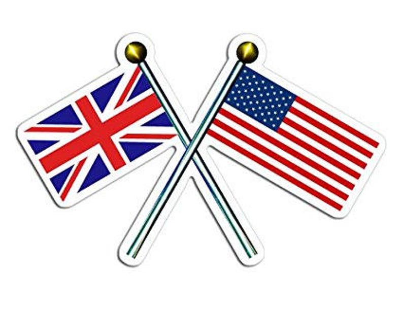 Magnet 2-4" Britain Union Jack Flag Decal Set British UK United Kin