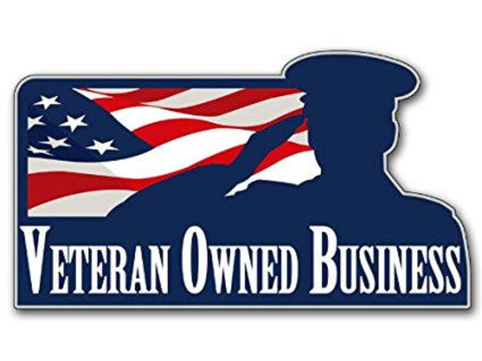 Veteran Owned Business Window Sticker shaped vet decal Etsy