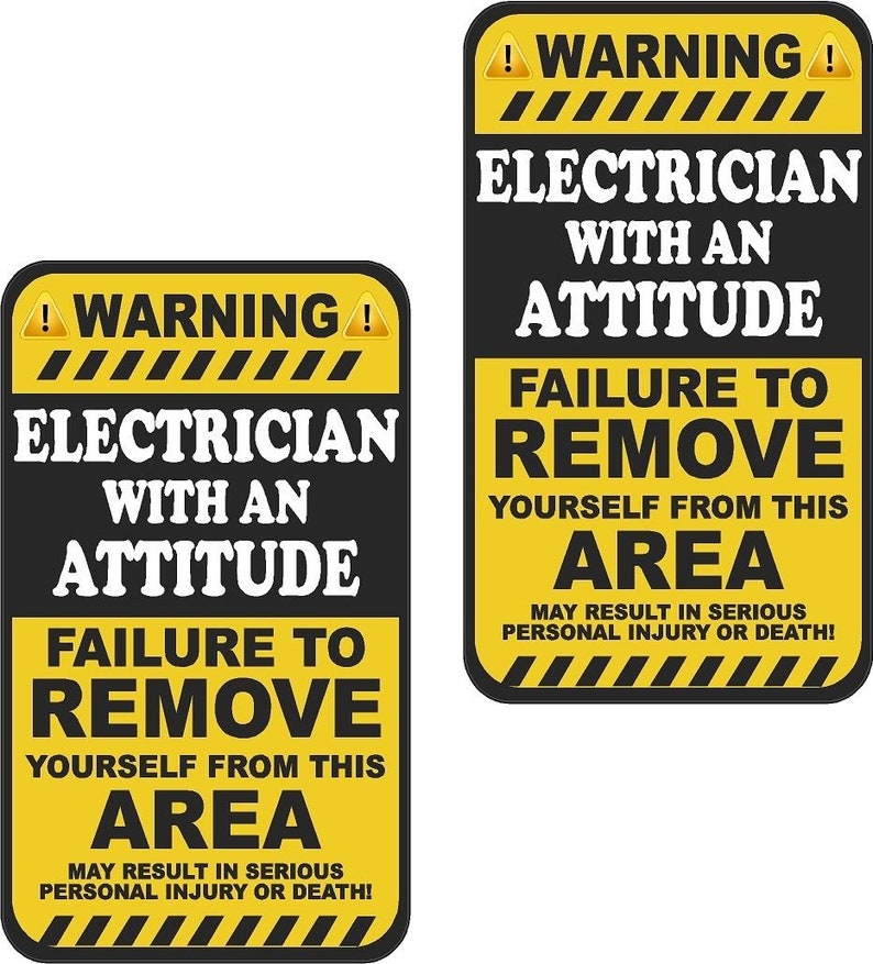 Magnet 2-3 Electrician Warning Attitude Decal Set Tools Motorcycle Magnetic Sticker Tools Ws2