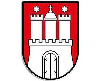 Hamburg Coat Of Arms Sticker (germany deutschland)