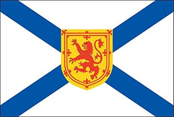 Canada Canadian Flag Province Nova Scotia NS Surgical Steel Earrings