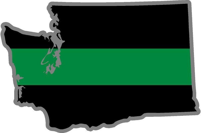 Magnet Washington Wa State Thin Green Line Military Border Patrol Agent Decal Magnetic Sticker V