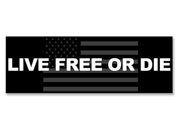 1 /"Live Free or Die/" New Hampshire Vinyl Bumper Sticker Decal FREE SHIPPING!
