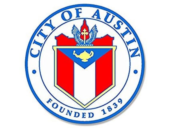 ROUND City of Austin Texas Seal tx limits logo | Etsy