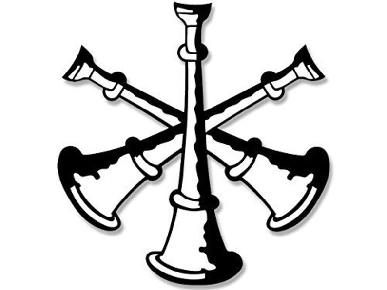 Fireman Rank 3 Bugle Assistant Chief Shaped Sticker Fire Etsy