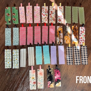 Fabric bookmark, bookmark, bookmarks, sewn bookmarks, ribbon bookmark, handmade, handmade bookmark