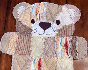 Bitty bear, baby bear blanket, small quilt, bear blanket, gender neutral, baby registry, baby boy, baby girl, baby shower