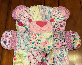 BITTY Bear, baby quilt, baby shower, baby gifts, baby girl, baby boy, gender neutral, bear quilt, nursery decor, newborn gift, baby registry