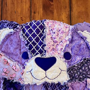 Baby Quilt, baby blanket, purple baby blanket, purple, bear blanket, baby blanket, baby registry, baby shower, nursery, purple nursery, baby image 4