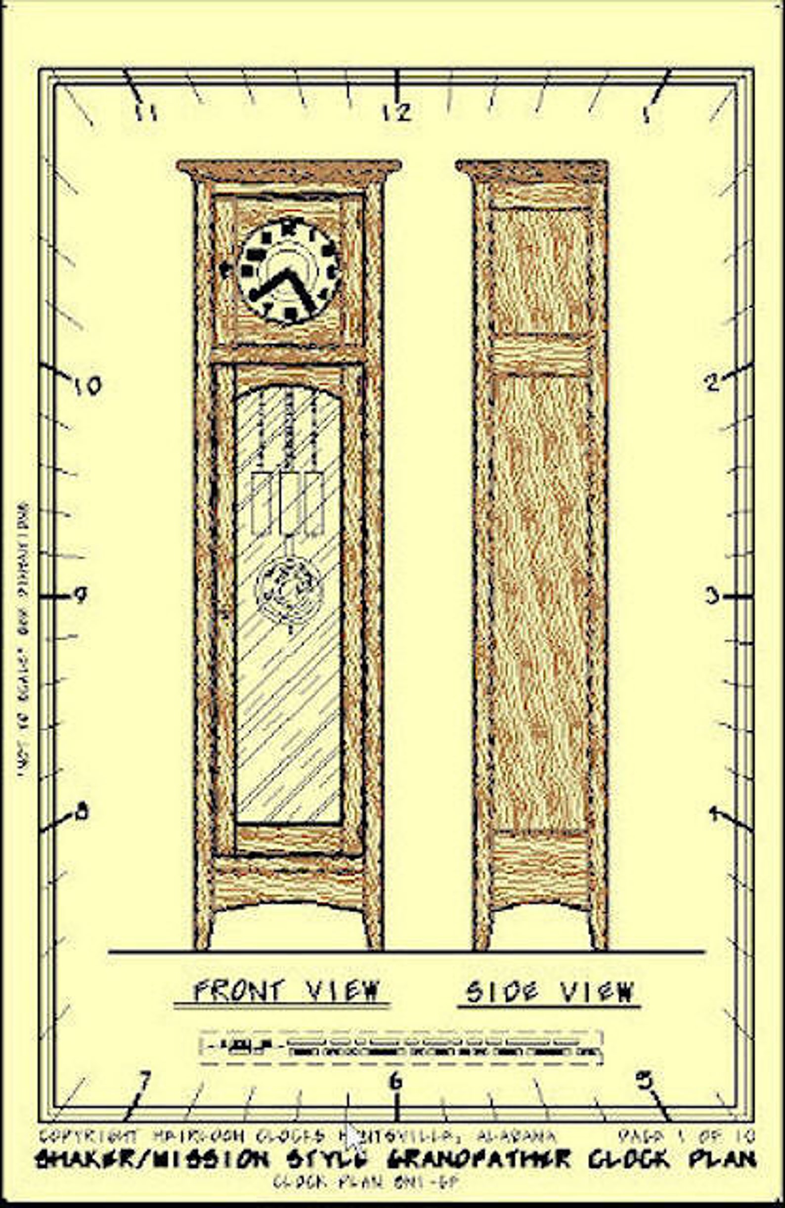 Craftsman/mission Style Grandfather Clock Plan Etsy