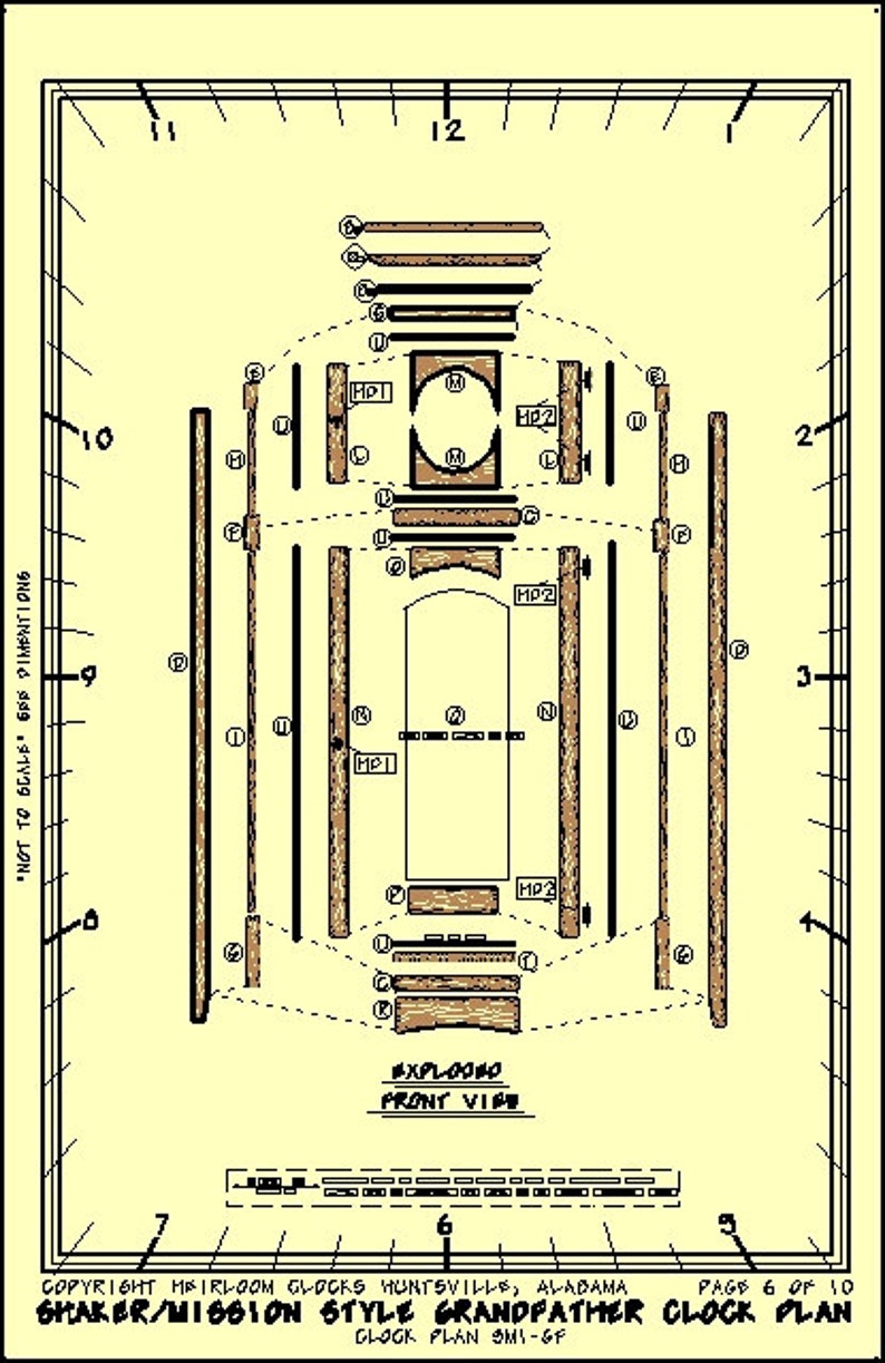 Craftsman/mission Style Grandfather Clock Plan Etsy Canada