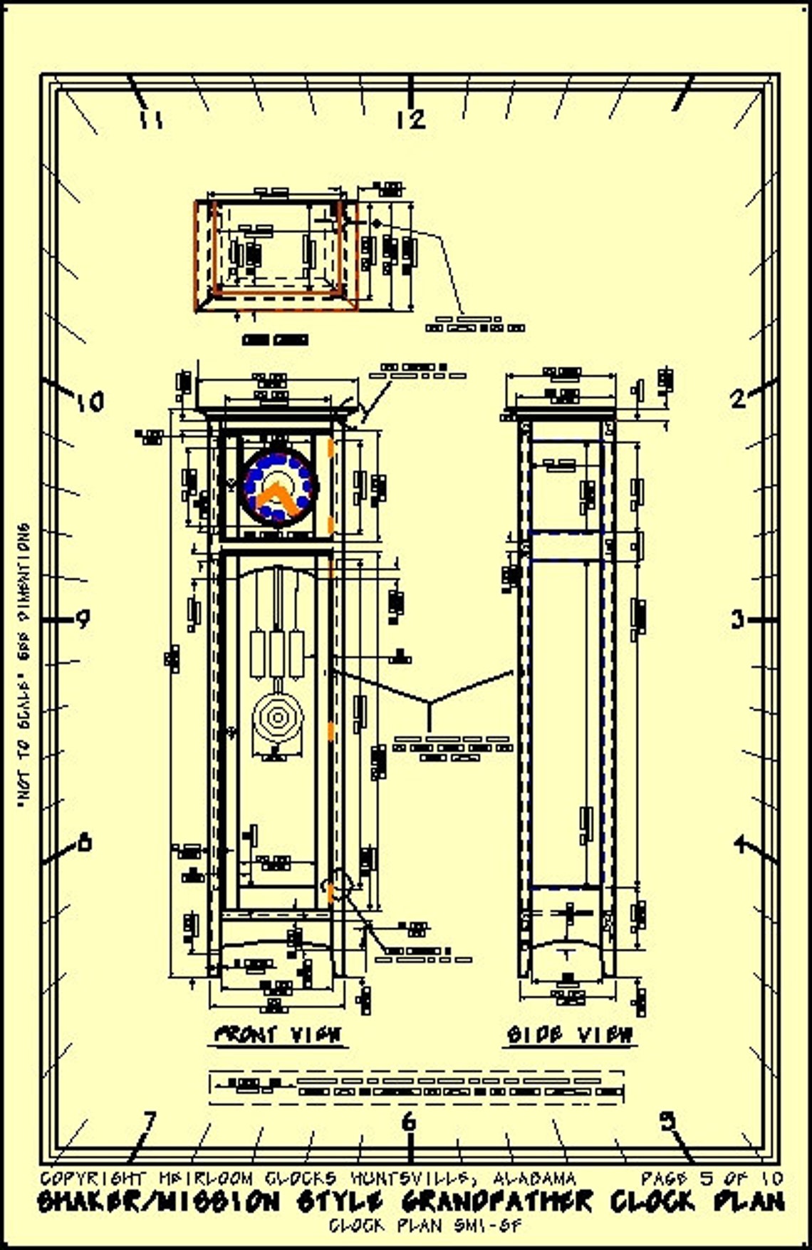 Craftsman/mission Style Grandfather Clock Plan - Etsy