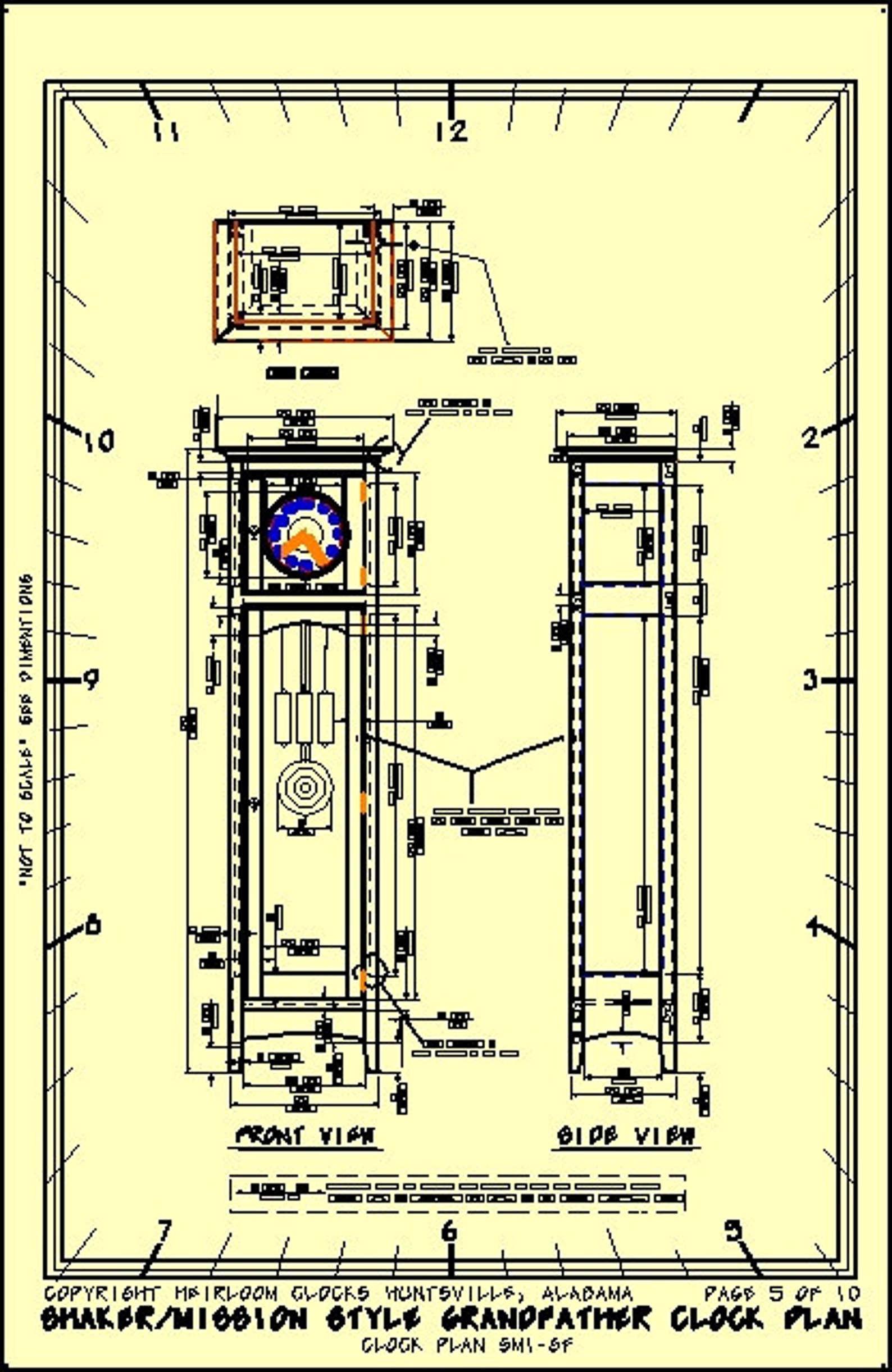 Craftsman/mission Style Grandfather Clock Plan Etsy