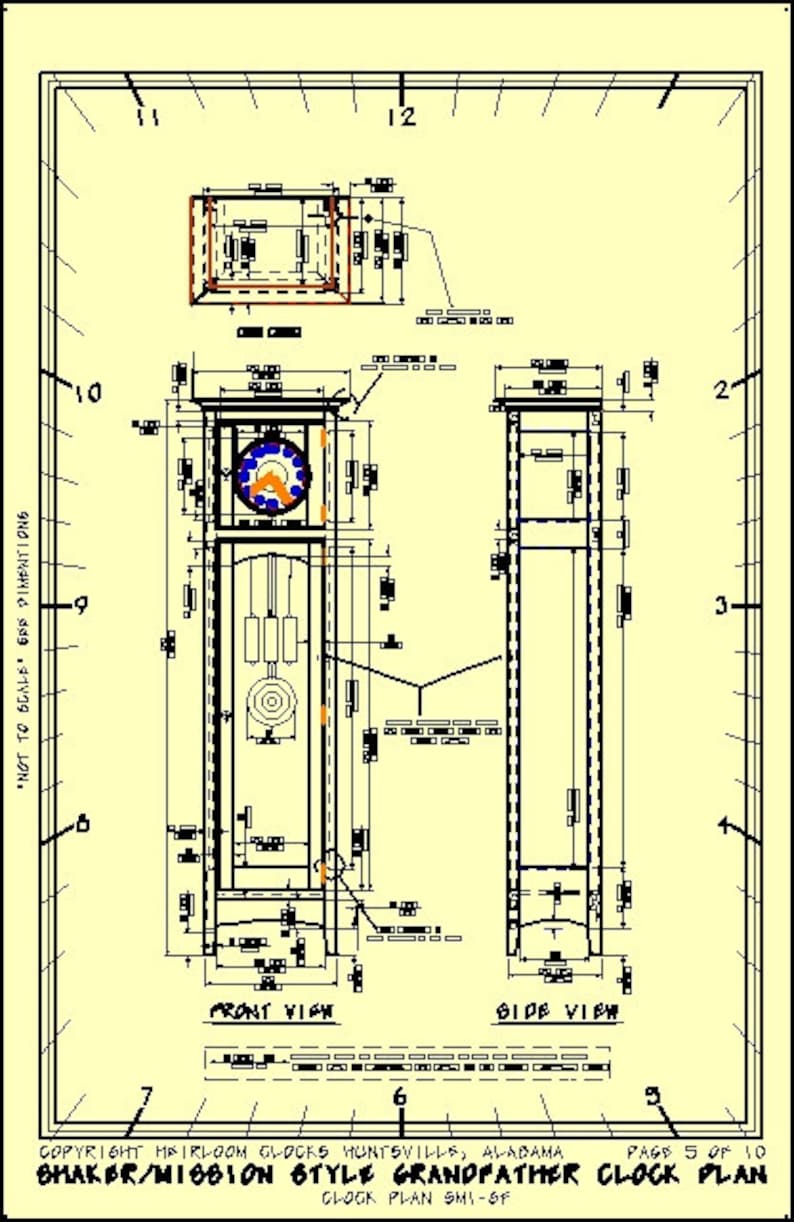 Craftsman/mission Style Grandfather Clock Plan Etsy Canada