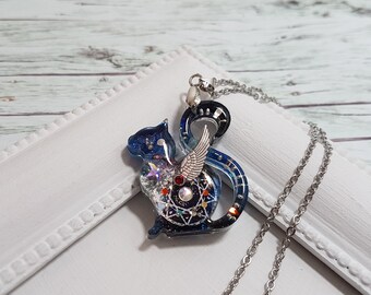 Necklace: Magic Spacekatze with Wings