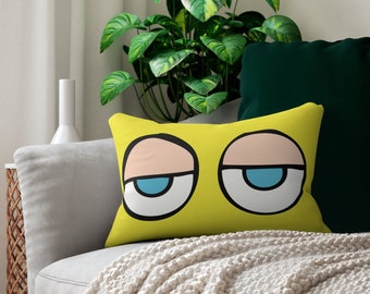 Googly Eyes Pillow, Retro Cushion, Couples Gift, Anniversary Gift