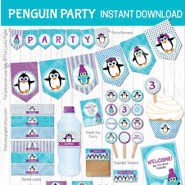 Penguin Birthday - Etsy
