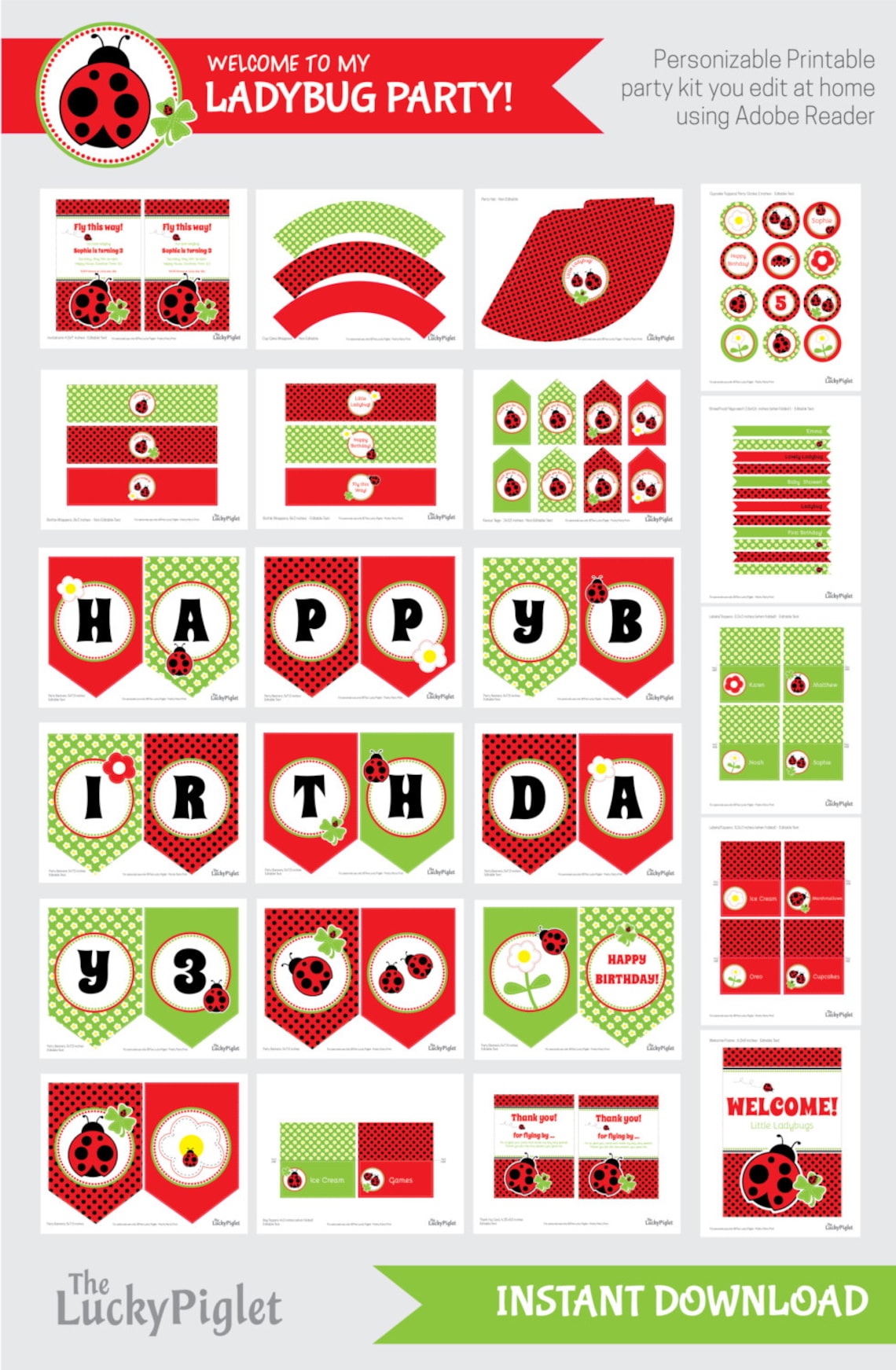 Ladybug Party Printables