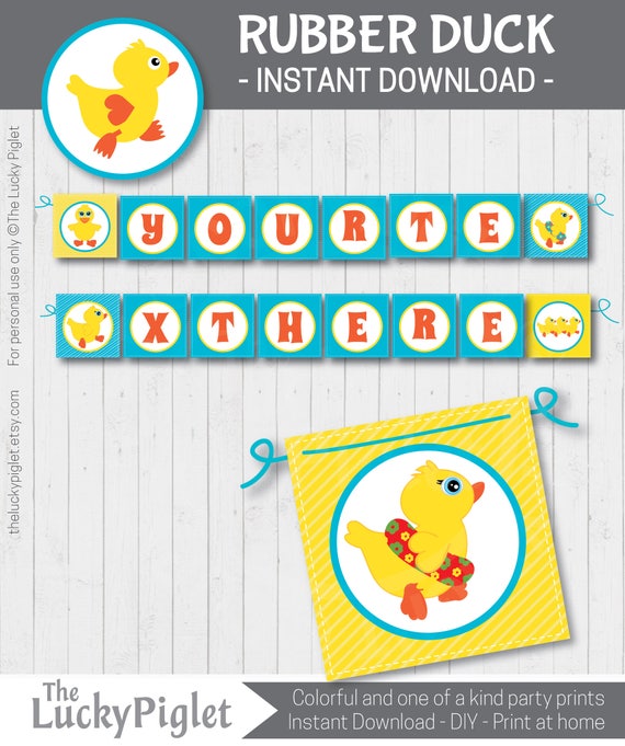 Rubber Duck Babyshower Decoration Rubber Duck Birthday Etsy