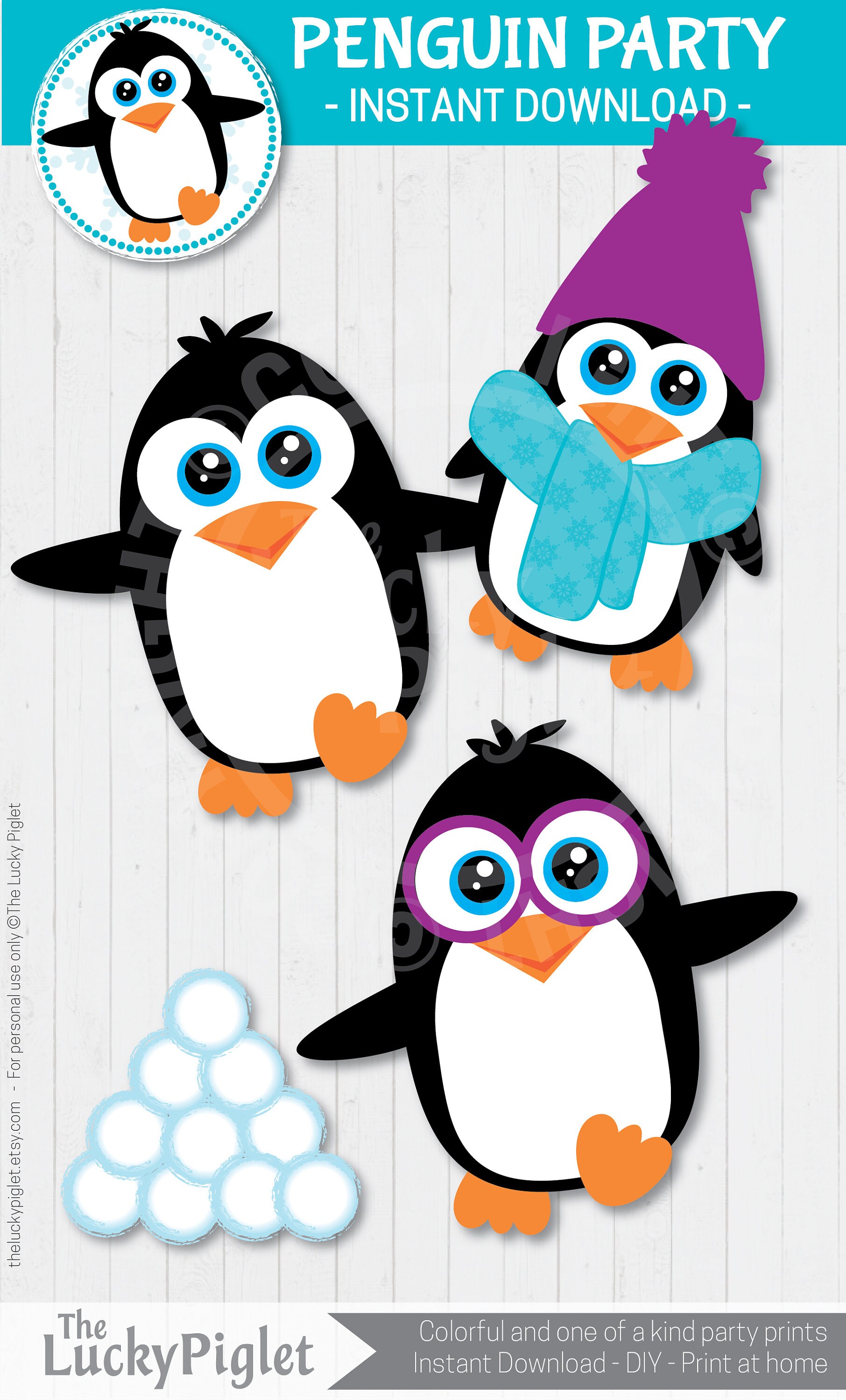 PENGUIN PARTY DECORATION Penguin Party Centerpieces Penguin - Etsy Norway