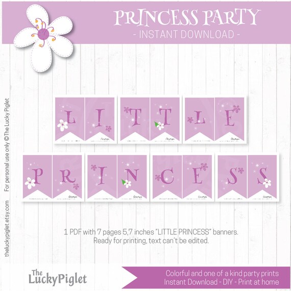 Little Princess Banner Princess Baby Shower Princess | Etsy