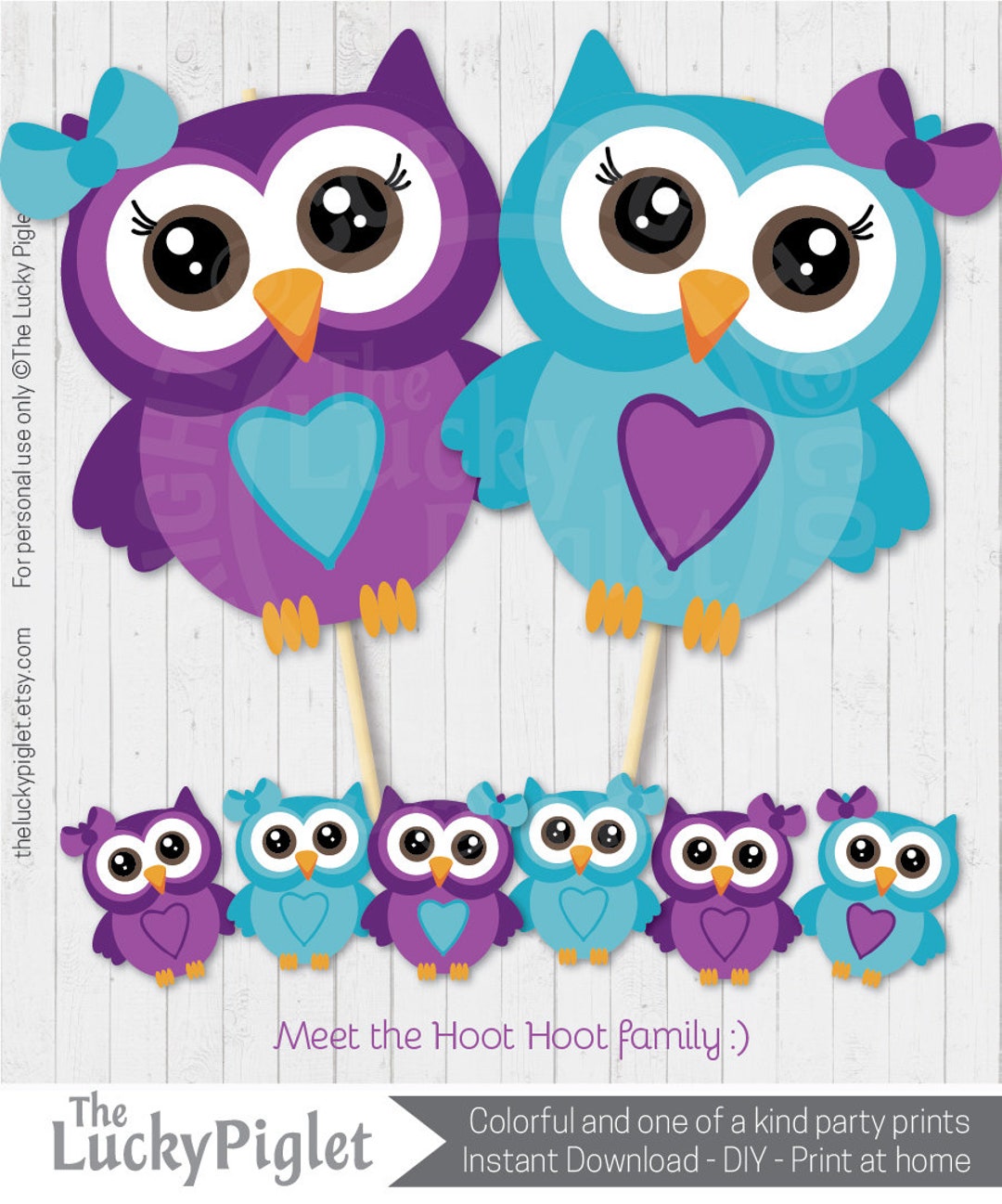 OWL DECORATIONS Purple and Teal, Owl Party Decorations, Owl Baby Shower ...