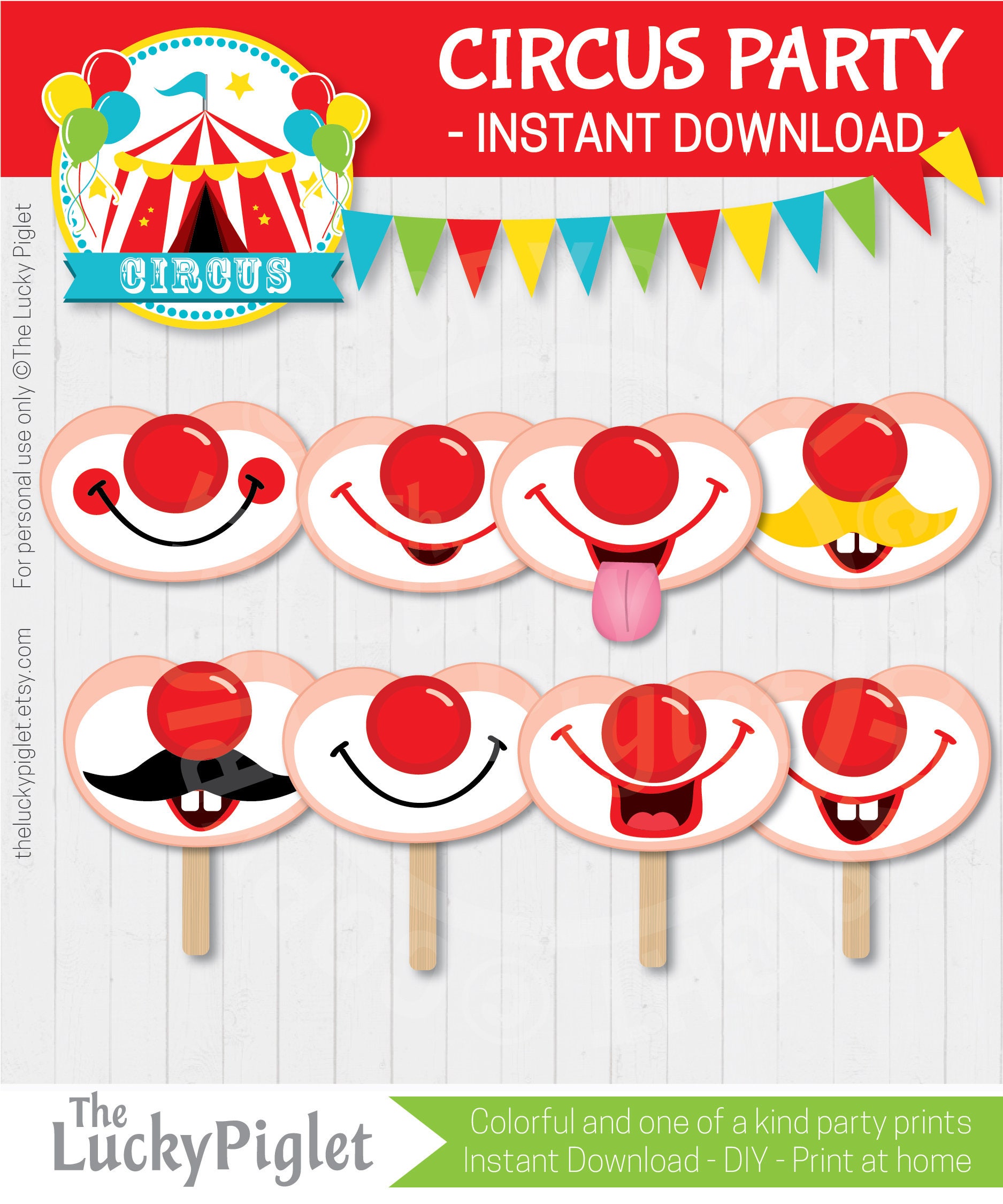 Circus Themed Party Free Printables