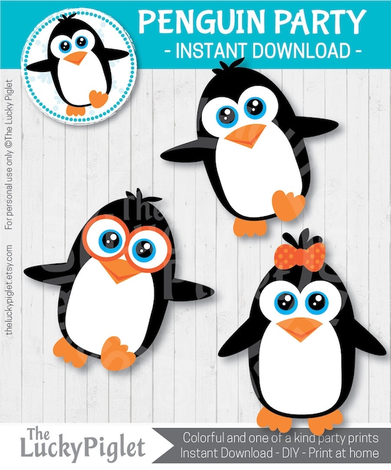 Penguin Decorations Penguin Centerpieces Penguin Cut Outs Etsy