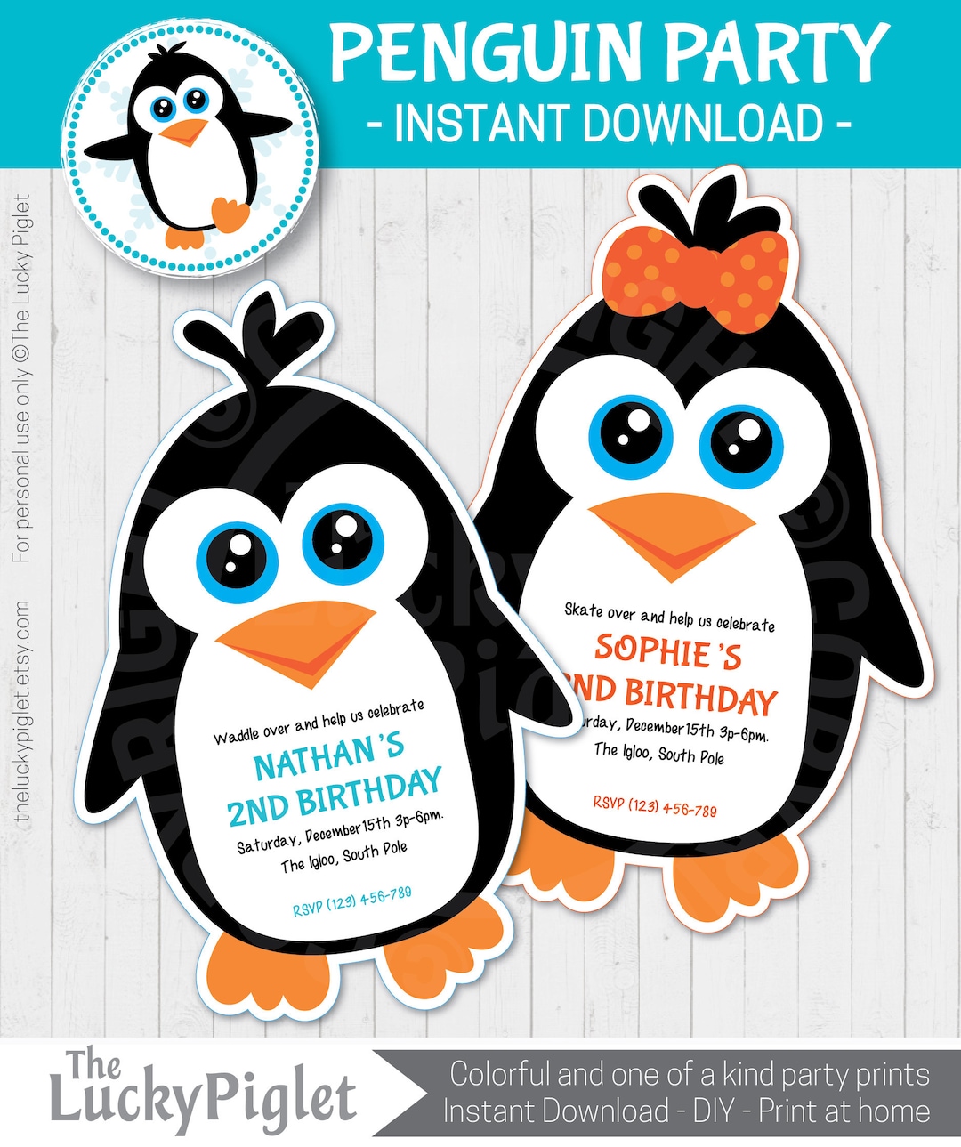 penguin-birthday-invitation-penguin-invitation-penguin-party-printables-instant-download-edit-text-in-adobe-reader-etsy