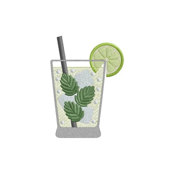 Mojito Cocktail machine embroidery design