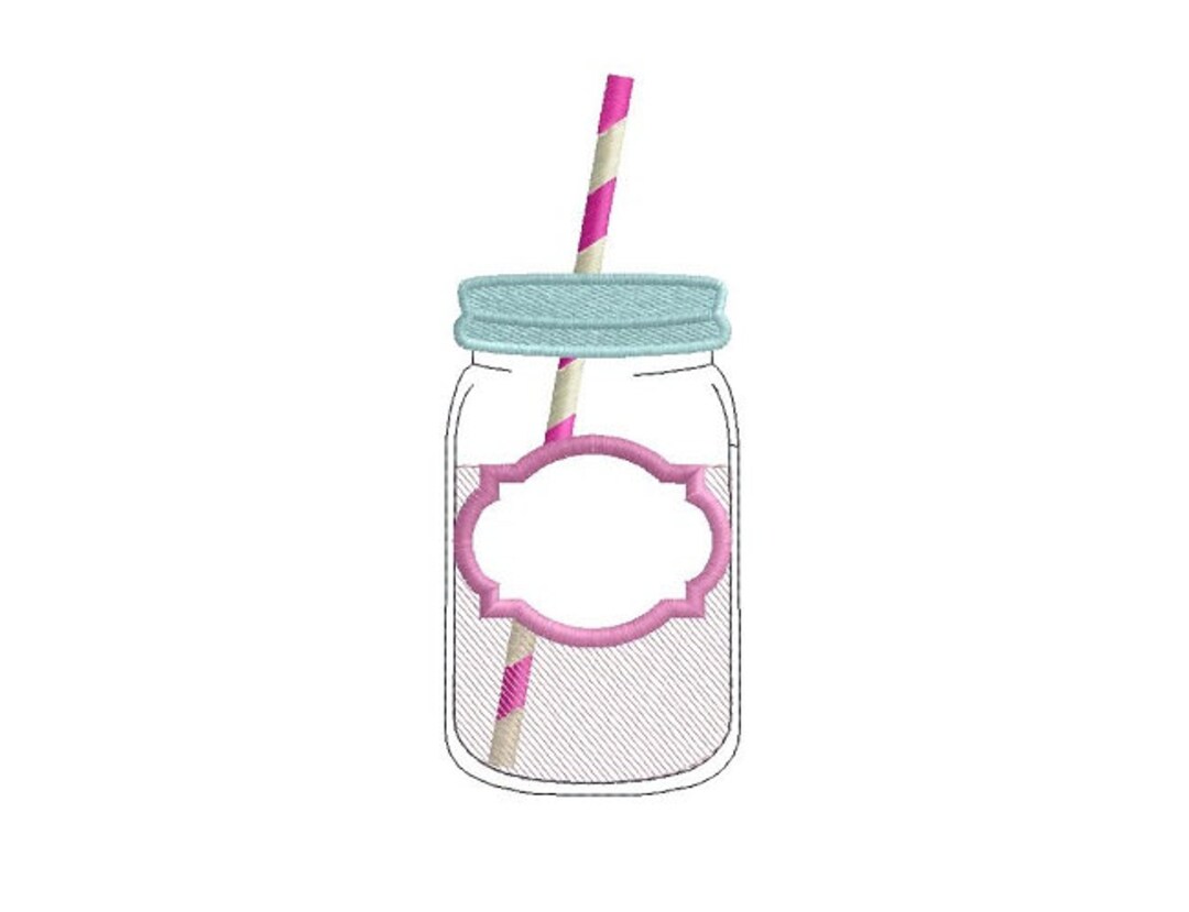 Mason Jar Machine Embroidery Design Etsy