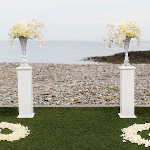 Set of 2 Larger Wider 36" Pedestals/Wedding Backdrop/Wedding Columns/Wedding Pillars/Flower Stand/Handmade/Free Shipping