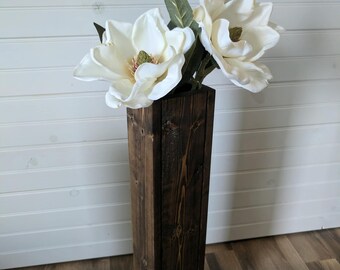 Wood Vase Etsy